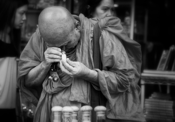 Monk on streets of Bangkok